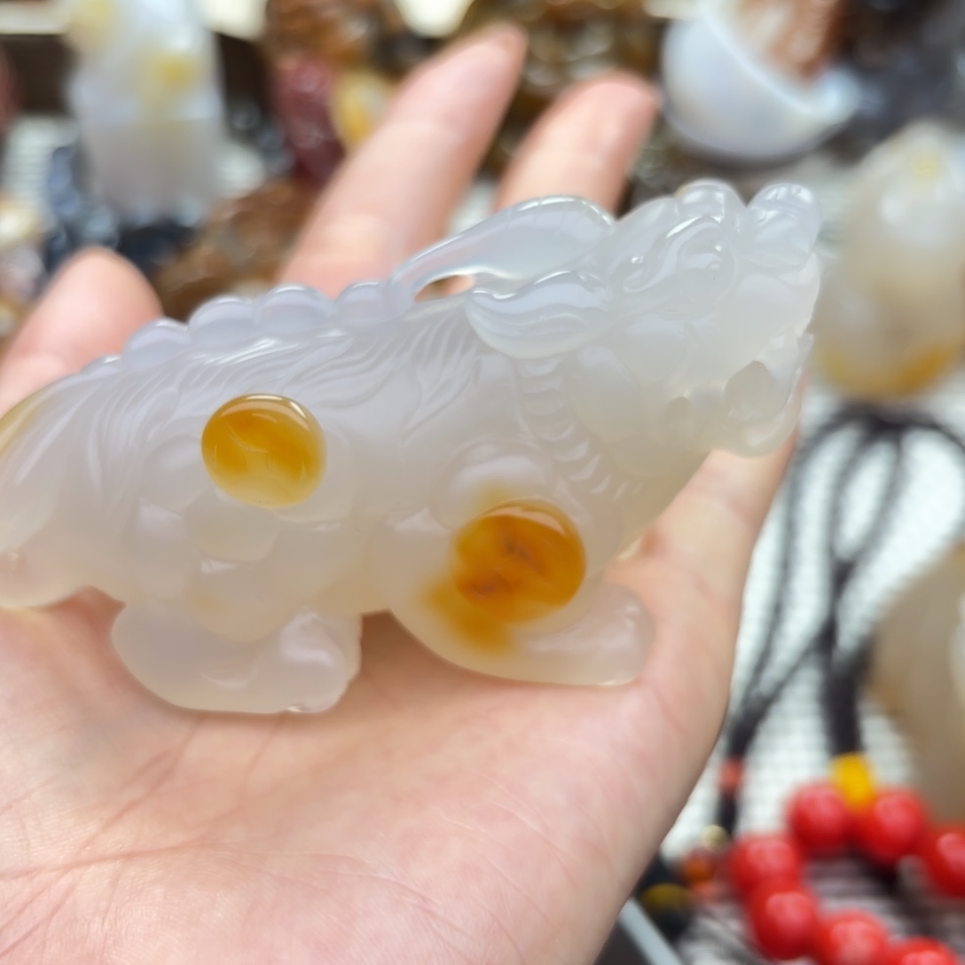 未镶嵌把件玛瑙/玉髓三****意