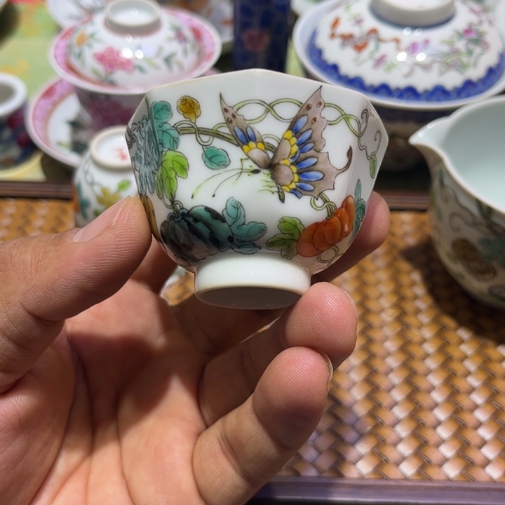 纯手绘精品盖碗杯