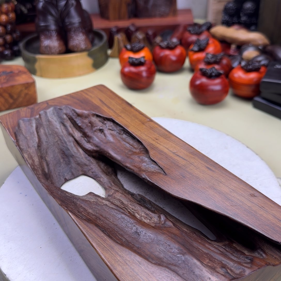 大果紫檀（缅甸花梨）鼓*猫