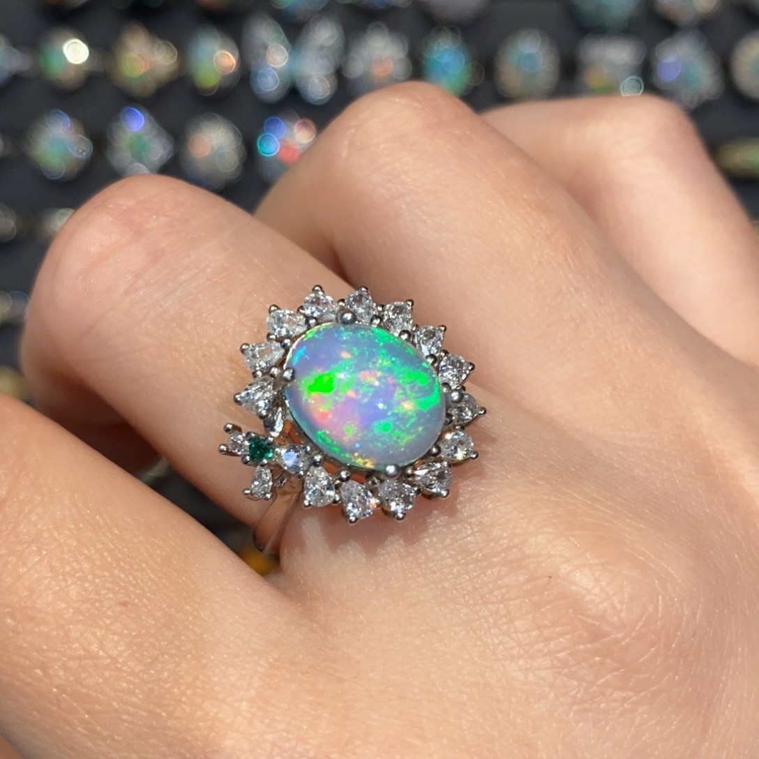 欧泊欧泊戒指银S925镶嵌