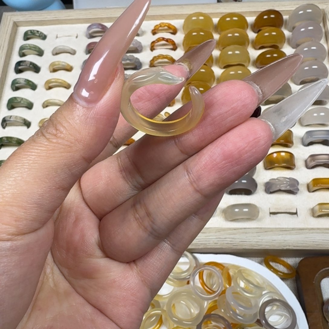 未镶嵌戒指玛瑙/玉髓842港16