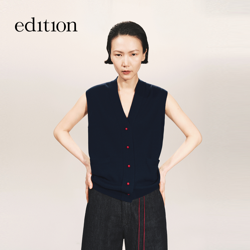 edition × SAMUEL GUI YANG联名系列绵羊毛针织背心#EBE3CAR013