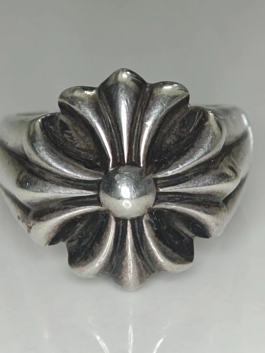 99新 Chrome Hearts/克罗心 7.5码 98新 十字花戒指 cut out