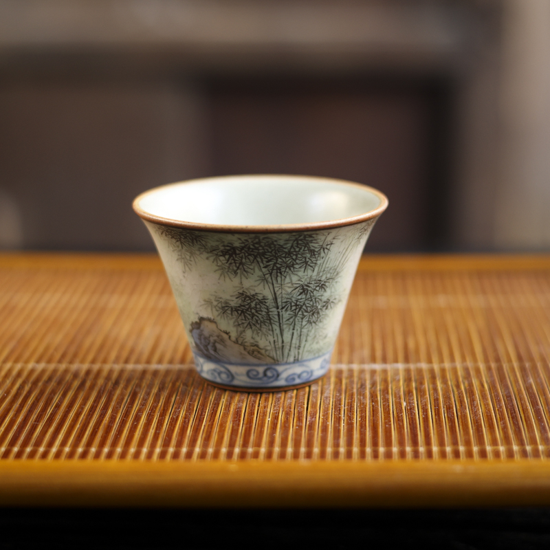 【非遗甄选】 竹林杯(50ml)（朴杯0348）