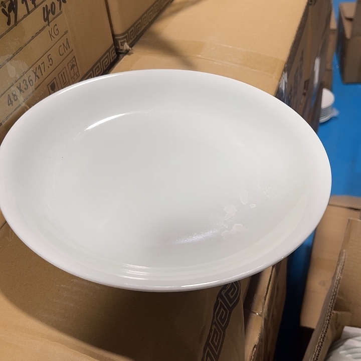 瓷片云青十英寸深盘一个，包邮，带标