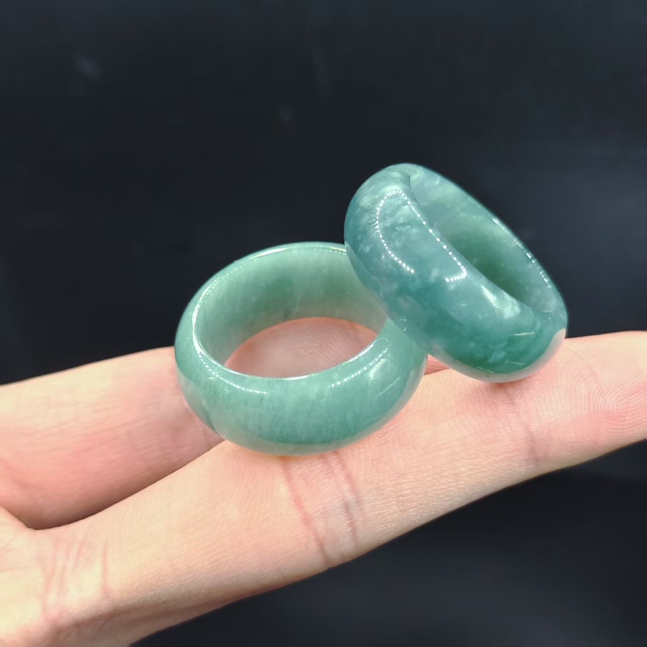 【龙龙严选】翡翠戒圈赠皮绳GS【多样性发其一】（均码）