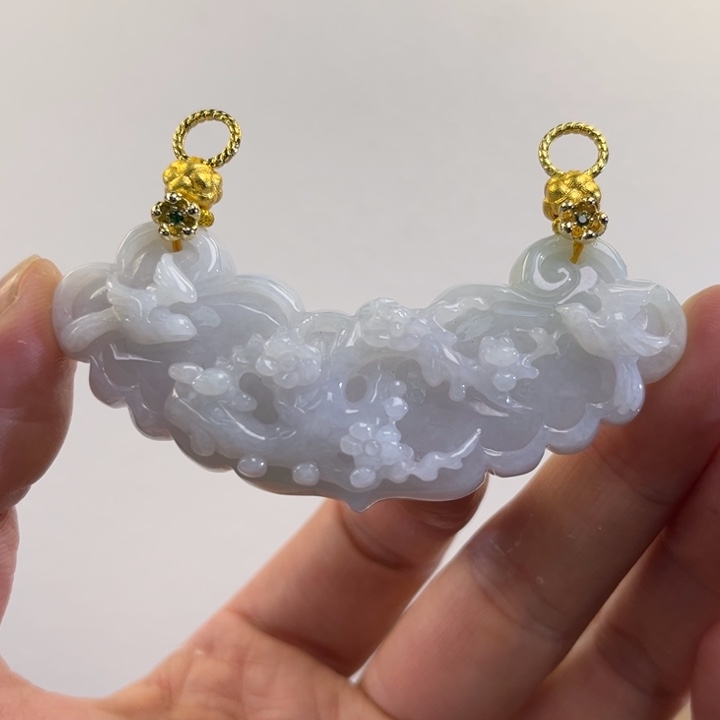 翡翠吊坠(赠链)未镶嵌代编织