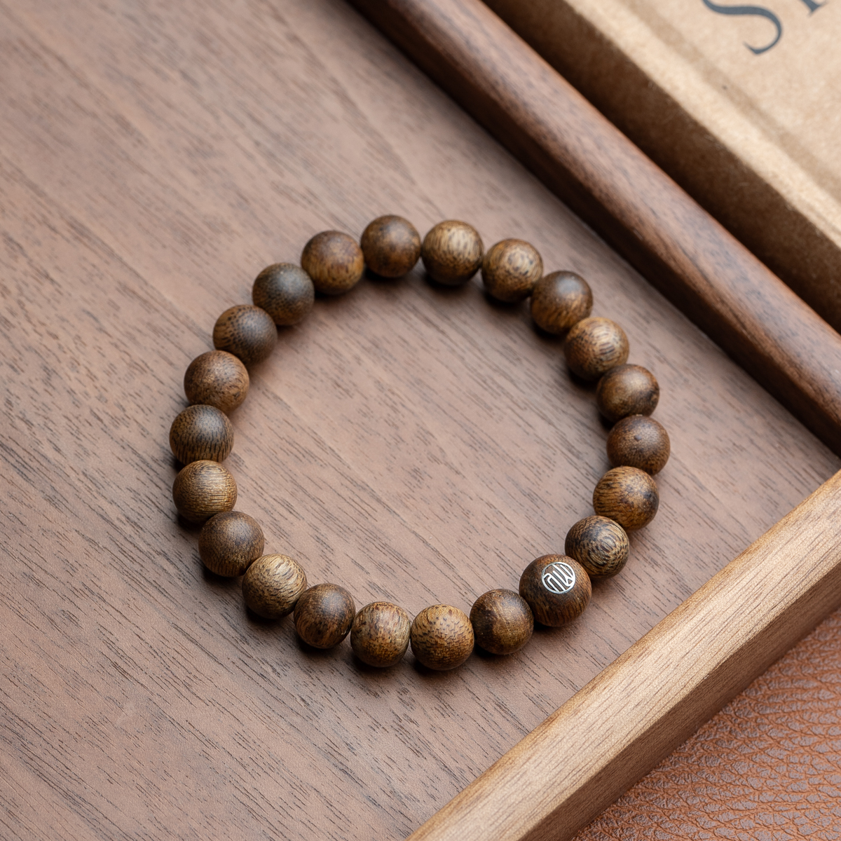 沉香海南白奇沉香9mm仙字单圈手串