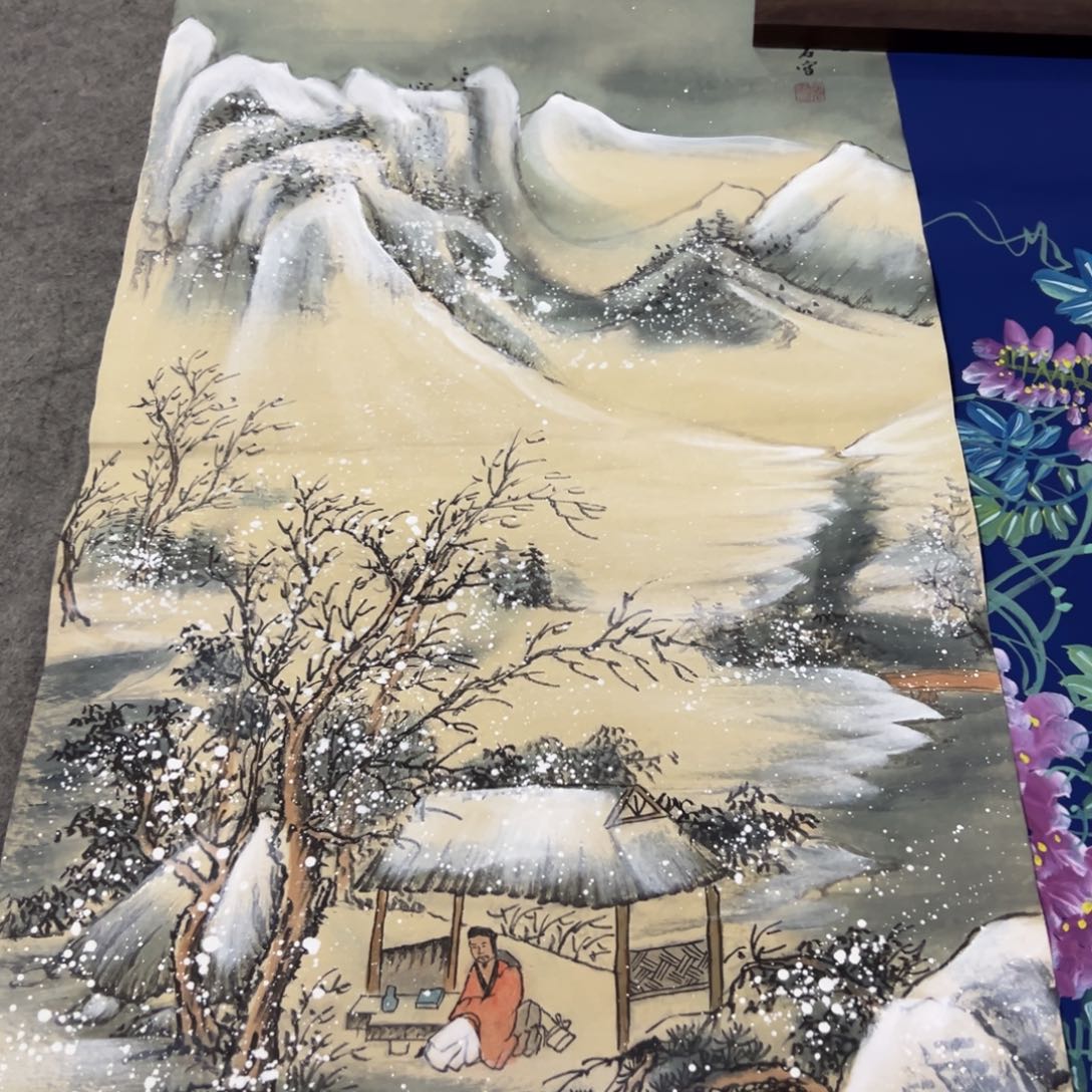 国画国画作品画心一张