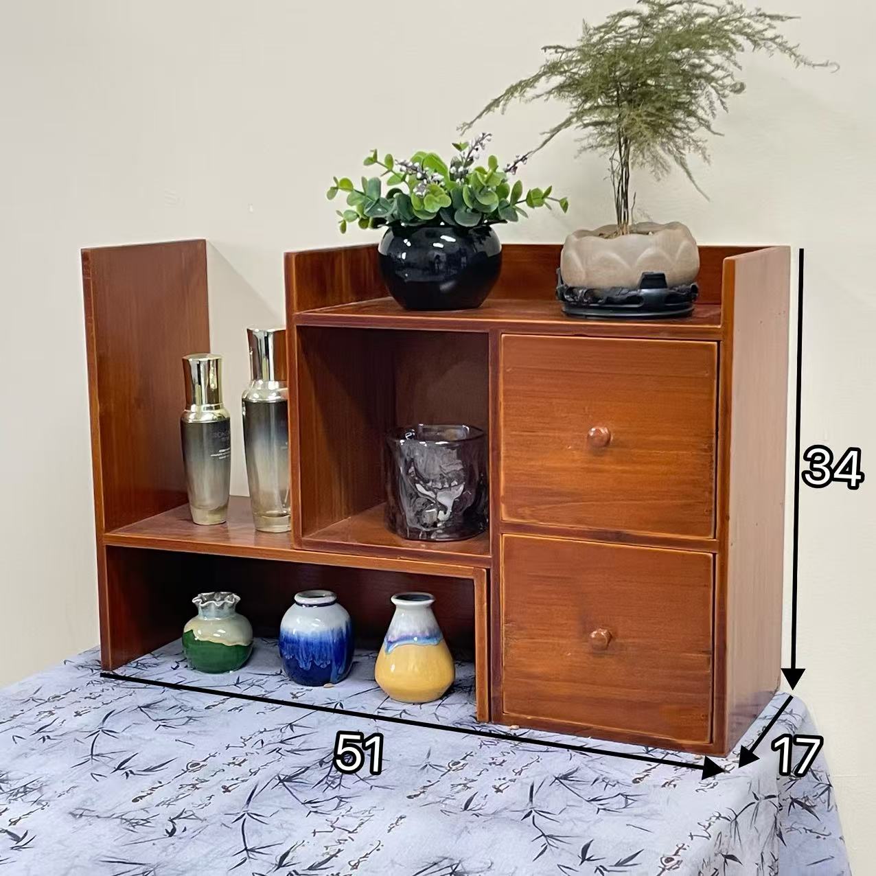 实木桌面书架儿童书桌上置物架收纳改造神器简易分层转角小型书柜