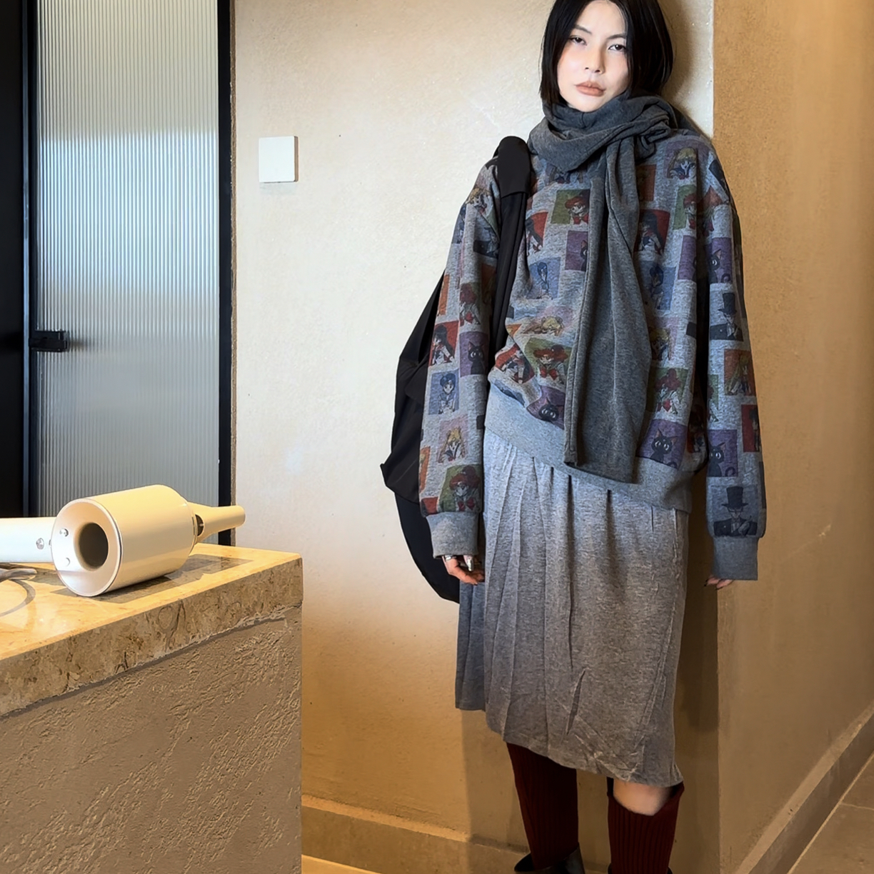 ZLAbout-us【冬季上新】韩国东大门新款复古图案休闲13935