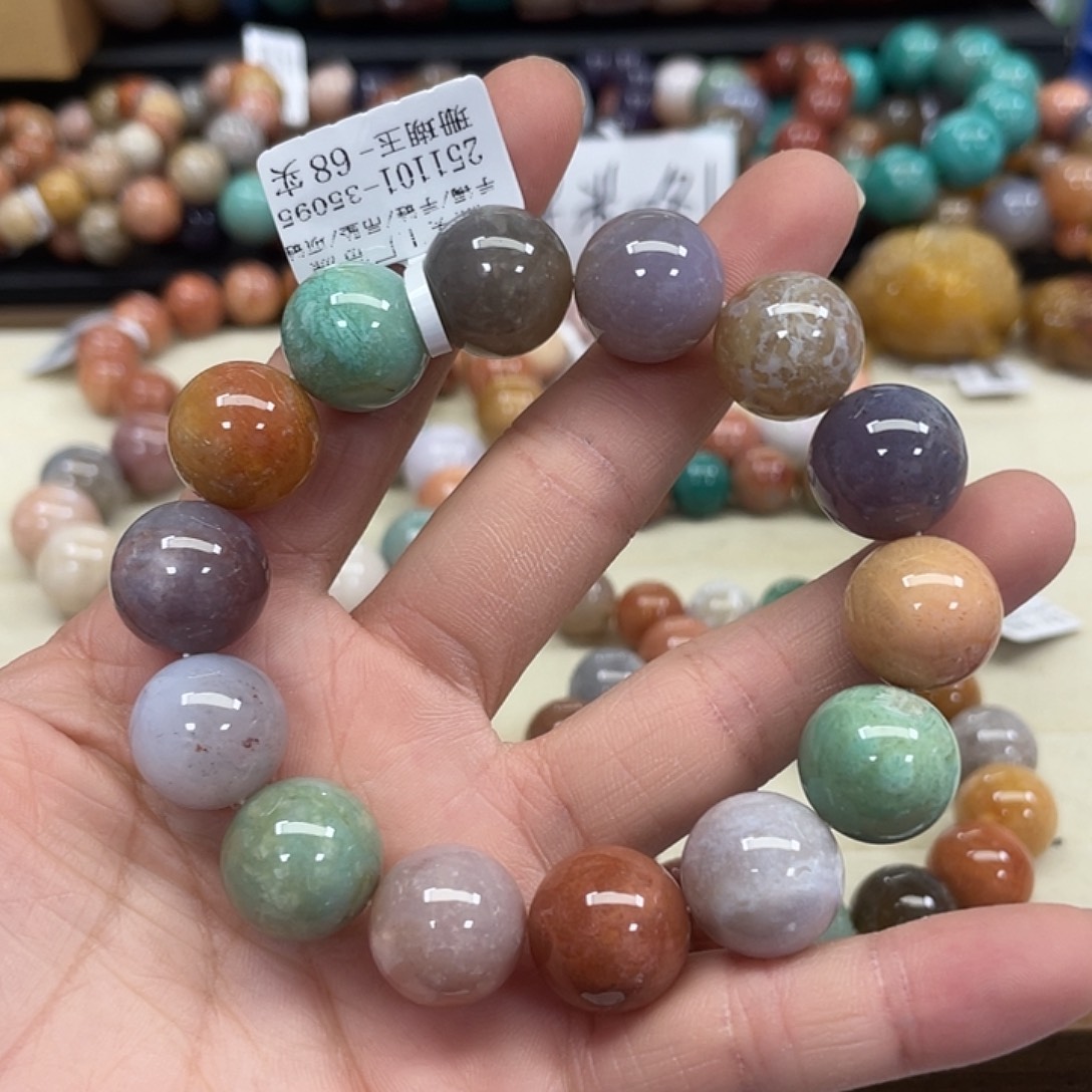 未镶嵌手串硅化珊瑚（珊瑚玉）清**飘035