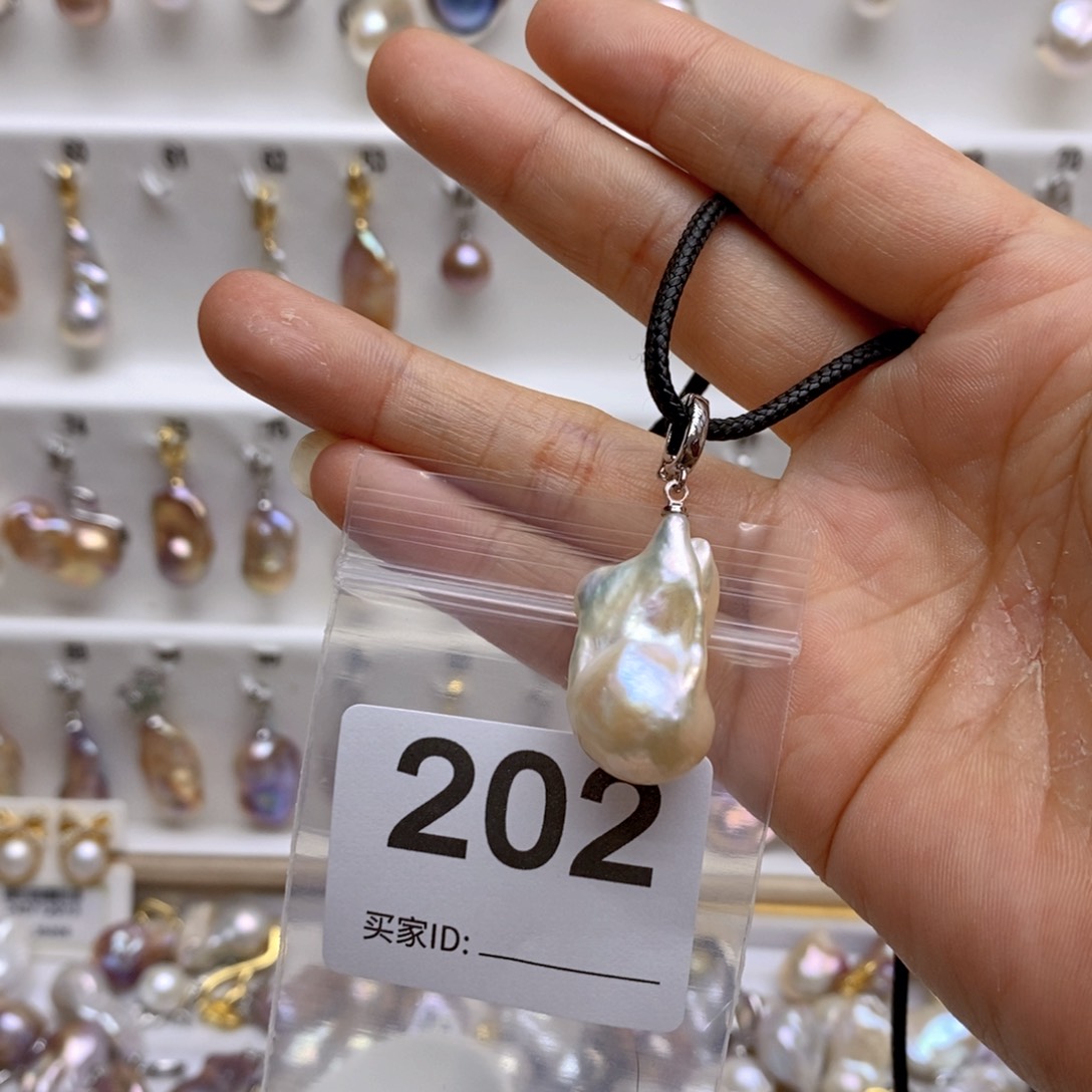 淡水珍珠颈饰银S925镶嵌202