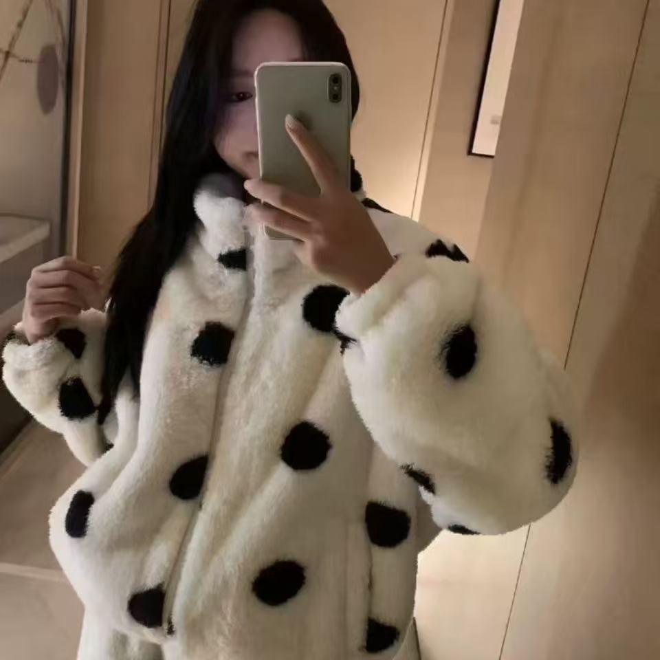 双面珊瑚绒加厚睡衣宽松慵懒毛毛家居服133