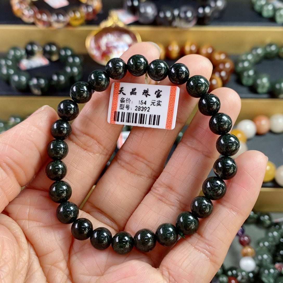 水晶手链未镶嵌清*绿幽灵手链28392