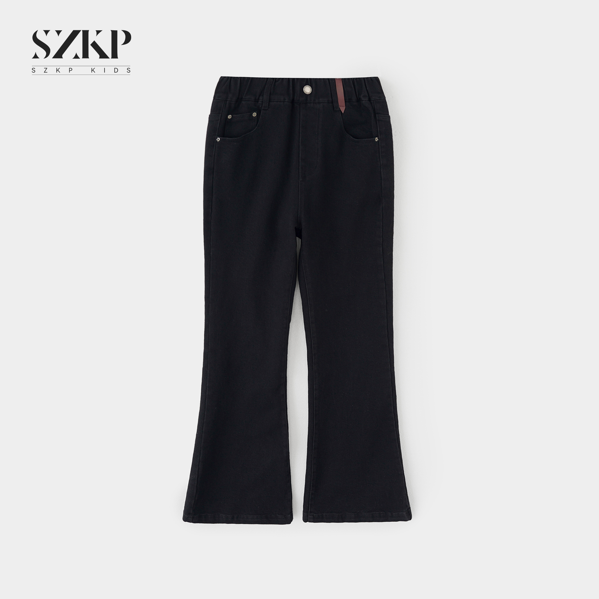 SZKP秋季新款女童装裤子中大童时尚百搭儿童微喇牛仔裤JMKQ552991
