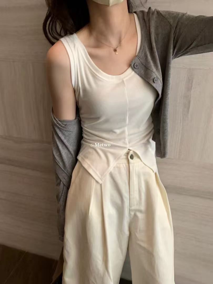 吊带背心女士内搭2025春夏新款高级外穿小上衣纯色通勤显瘦打底