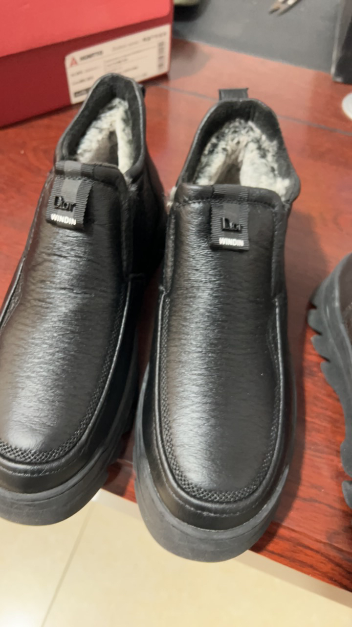 休闲高帮厚底马丁靴男鞋防水雪地靴百搭户外高帮鞋短靴冬季