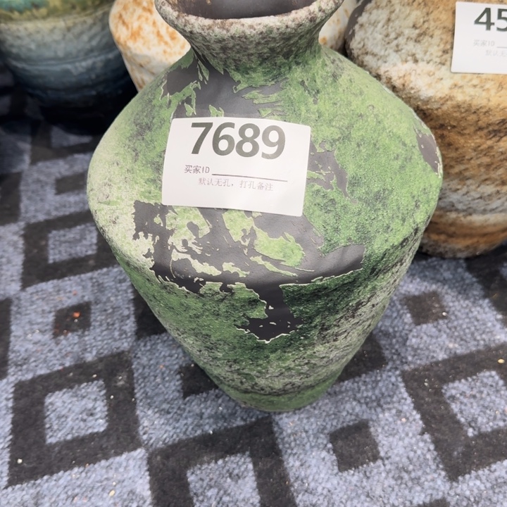 未***满瓷片景德镇高温花器编码7689高33口6默认无孔