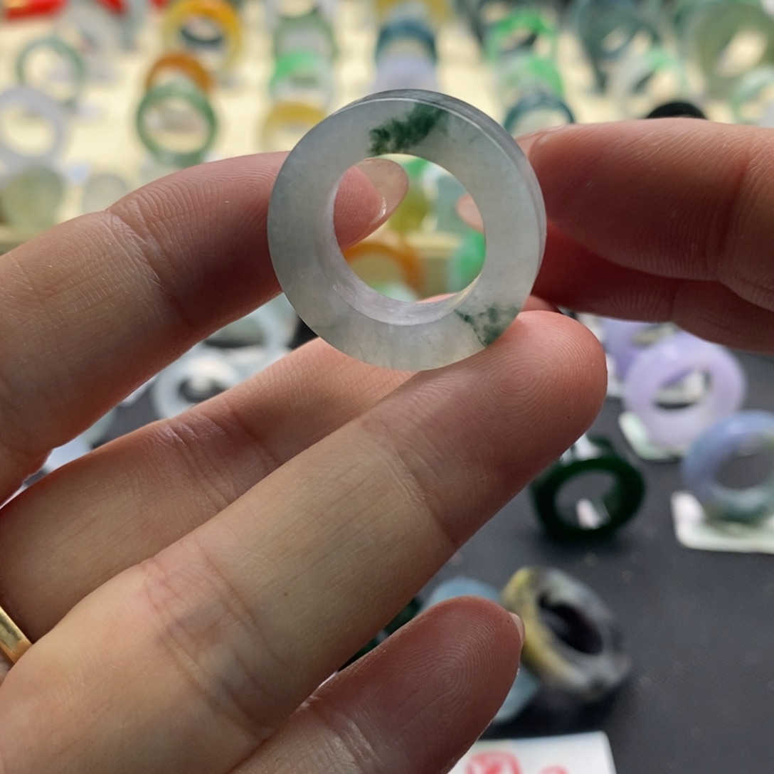 定制翡翠未镶嵌翡翠戒指12-18