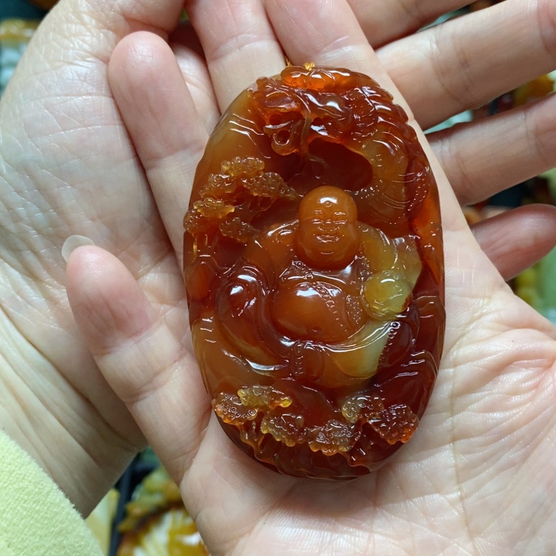 岫玉吊坠(赠链)未镶嵌吹**米