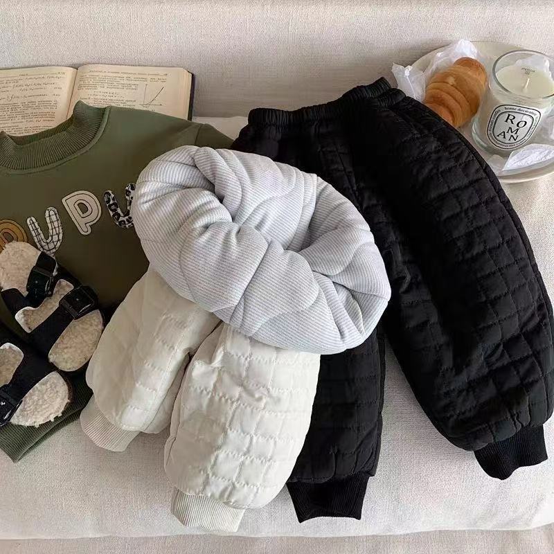 儿童夹棉裤子男女童加厚休闲棉裤2025冬季一条过冬