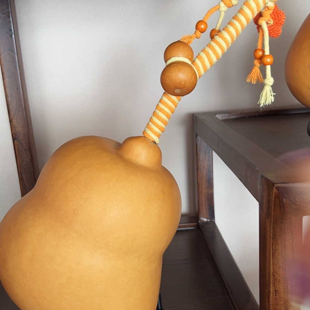 涂*墨微瑕布袋葫芦摆件