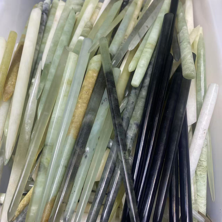 岫玉发簪玉石发簪有棉和裂介意勿拍多样性发 两支包邮