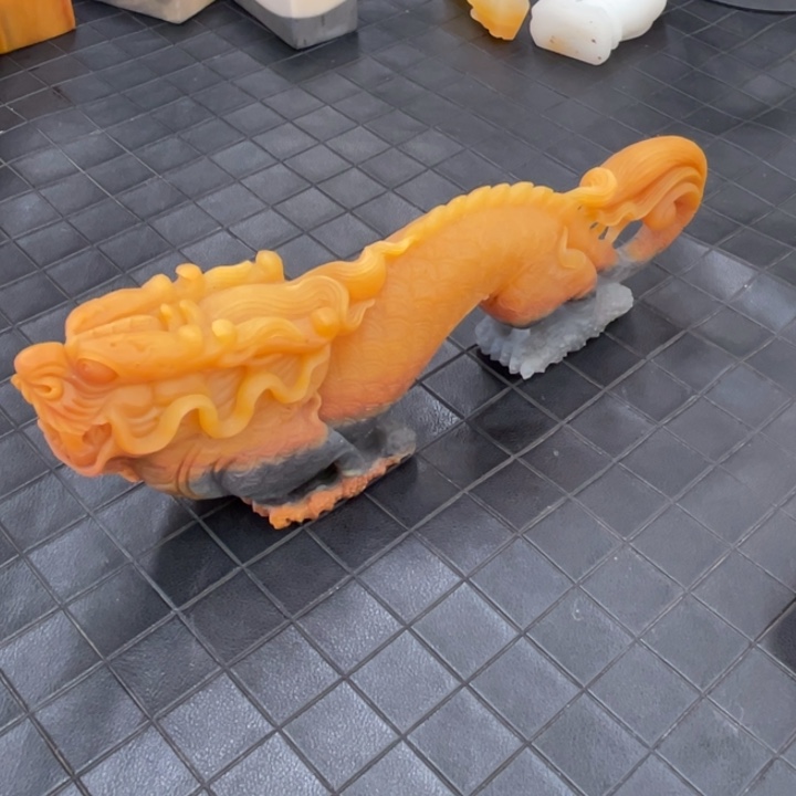 石英质玉（黄龙玉）摆件未镶嵌