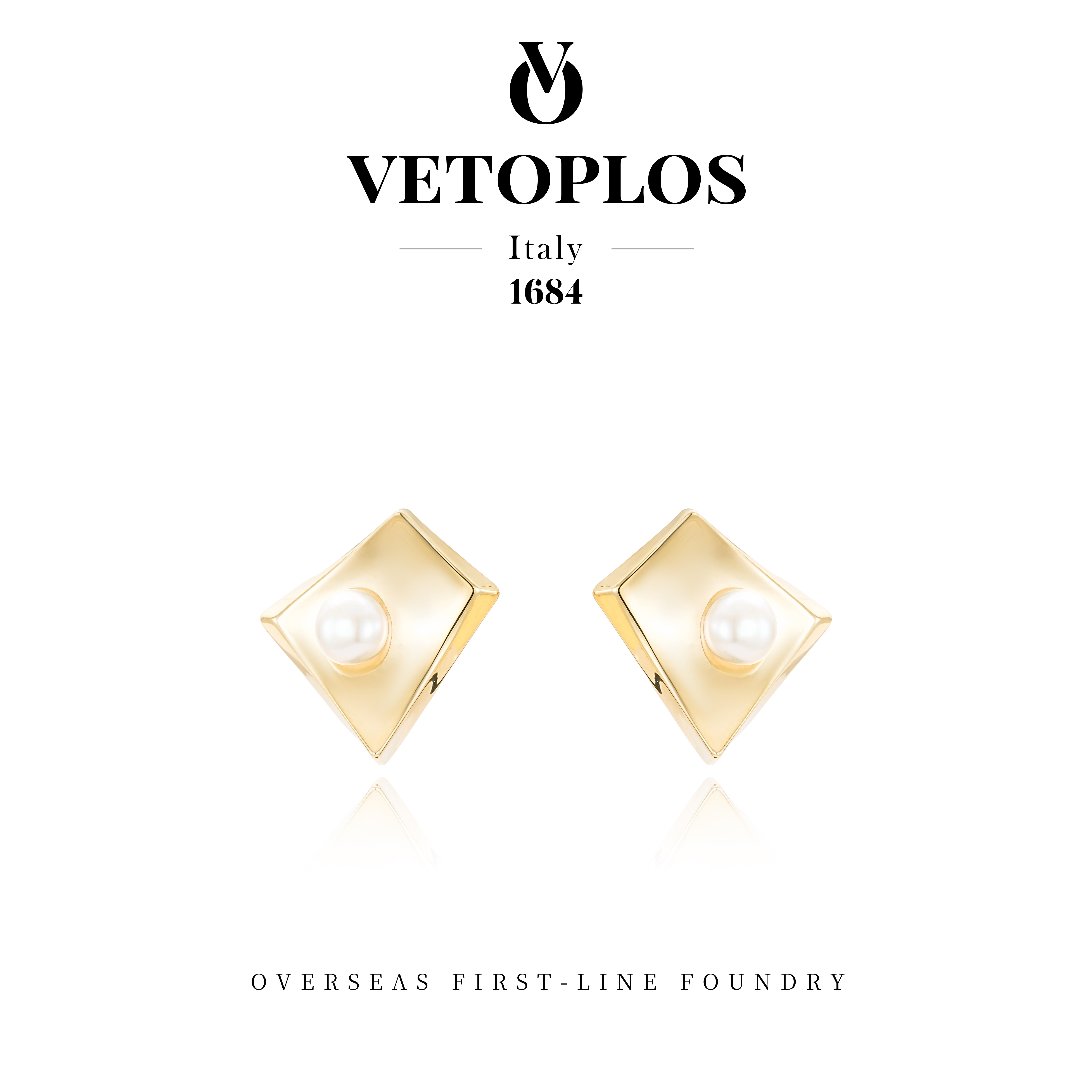  VETOPLOS★弧形轻奢感百搭珠珠耳钉 G0161 