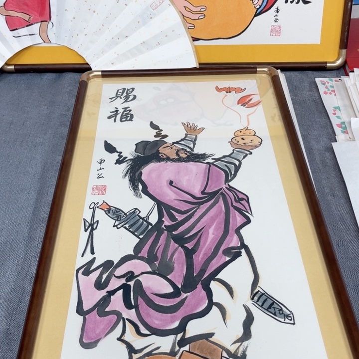 国画手绘禅意画一物一拍