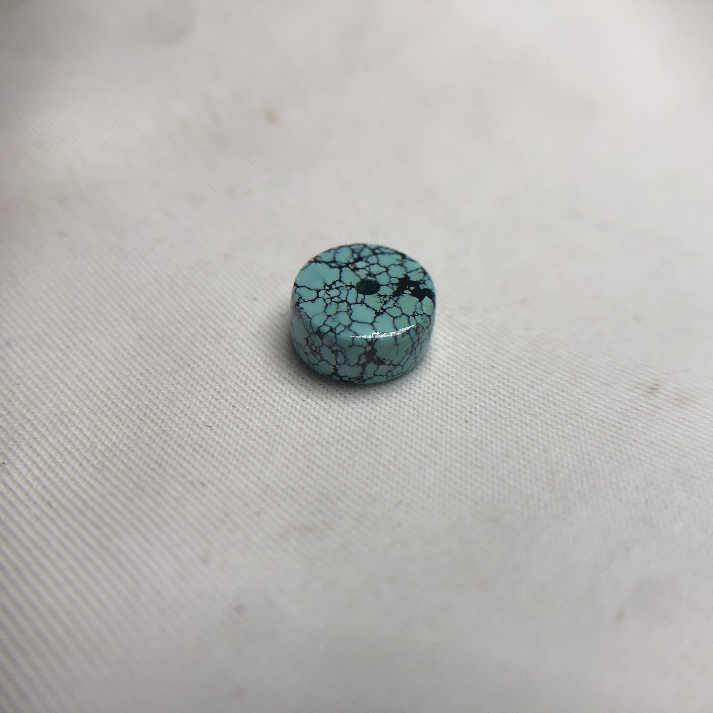 纯天然原矿绿松石隔片尺寸9*4mm重0.7g