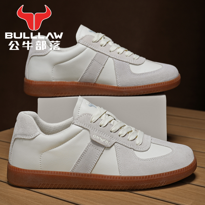公牛部落德训鞋男女同款潮流通勤板鞋运动鞋2025新款平底休闲鞋