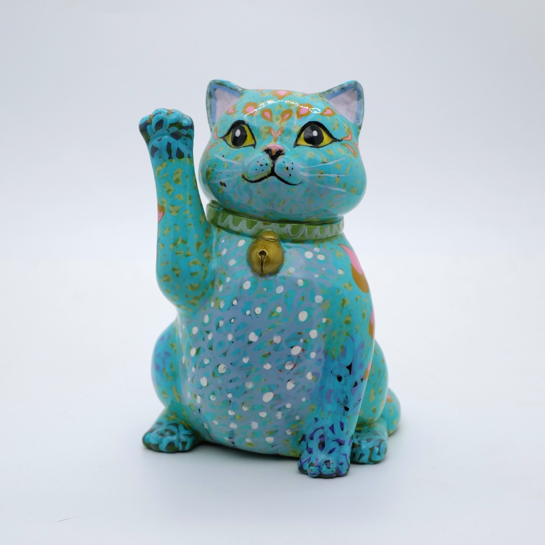 PM 王甜心工作室《招财猫》石膏作品，仅一件（非王甜心本人绘画）