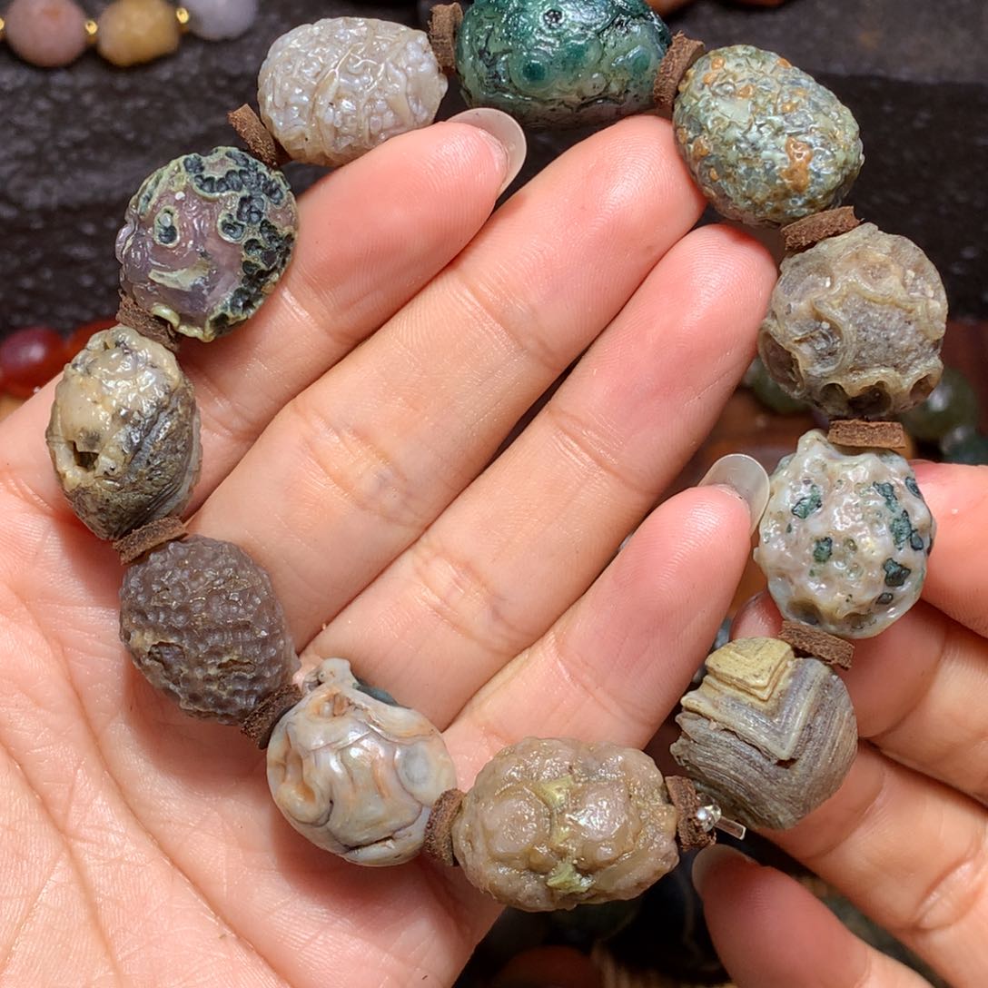 未镶嵌玛瑙/玉髓珠宝半成品