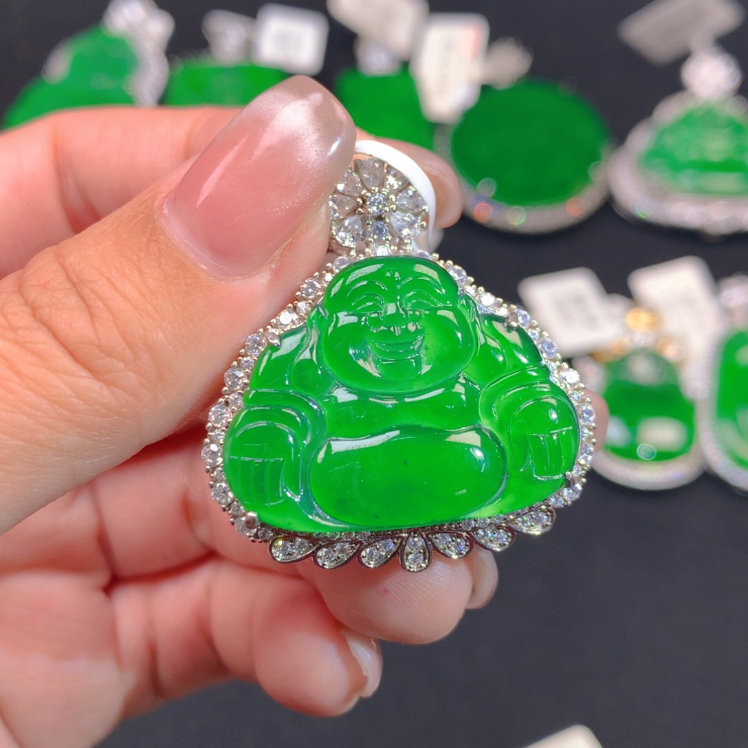 翡翠颈饰银S925镶嵌111111111111