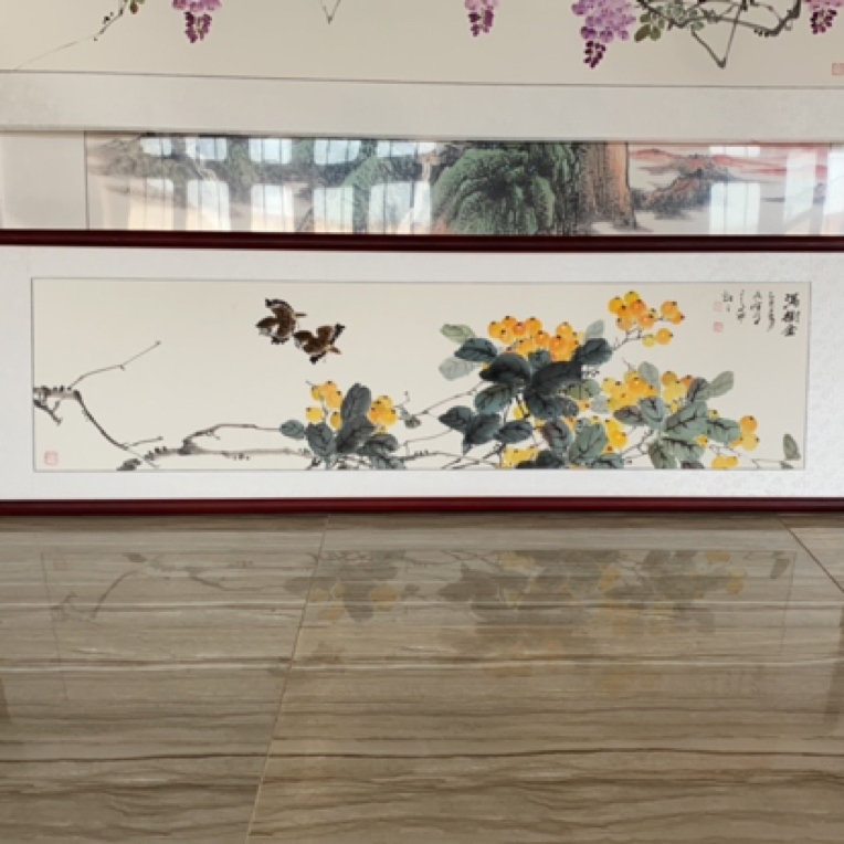 孙艺群老师纯手绘作品:带框尺寸163×48
