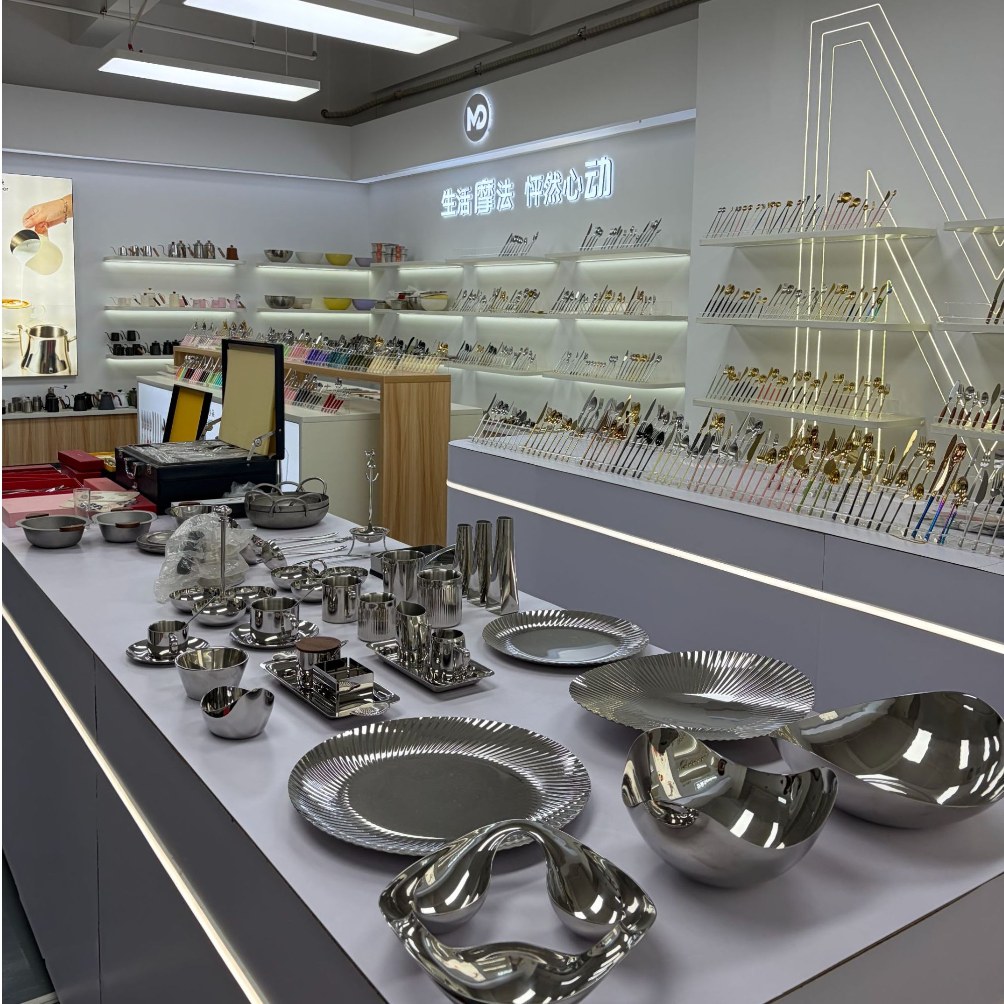 （A）亚克力不锈钢家庭厨房餐厅餐具刀叉勺盘咖啡壶筷子搅拌勺杯具