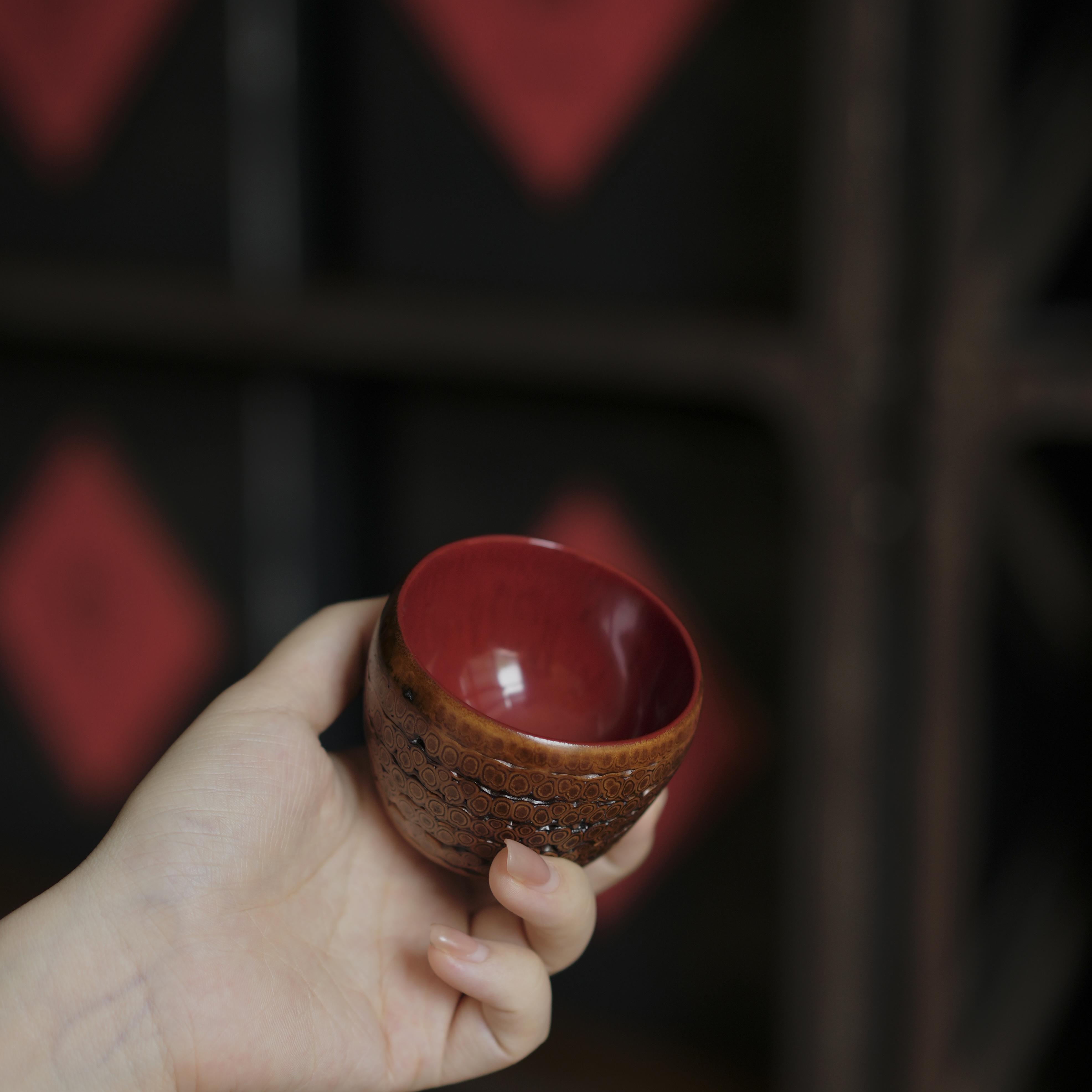 天然大漆竹根满钉竹根杯主人杯茶具茶器茶道配件