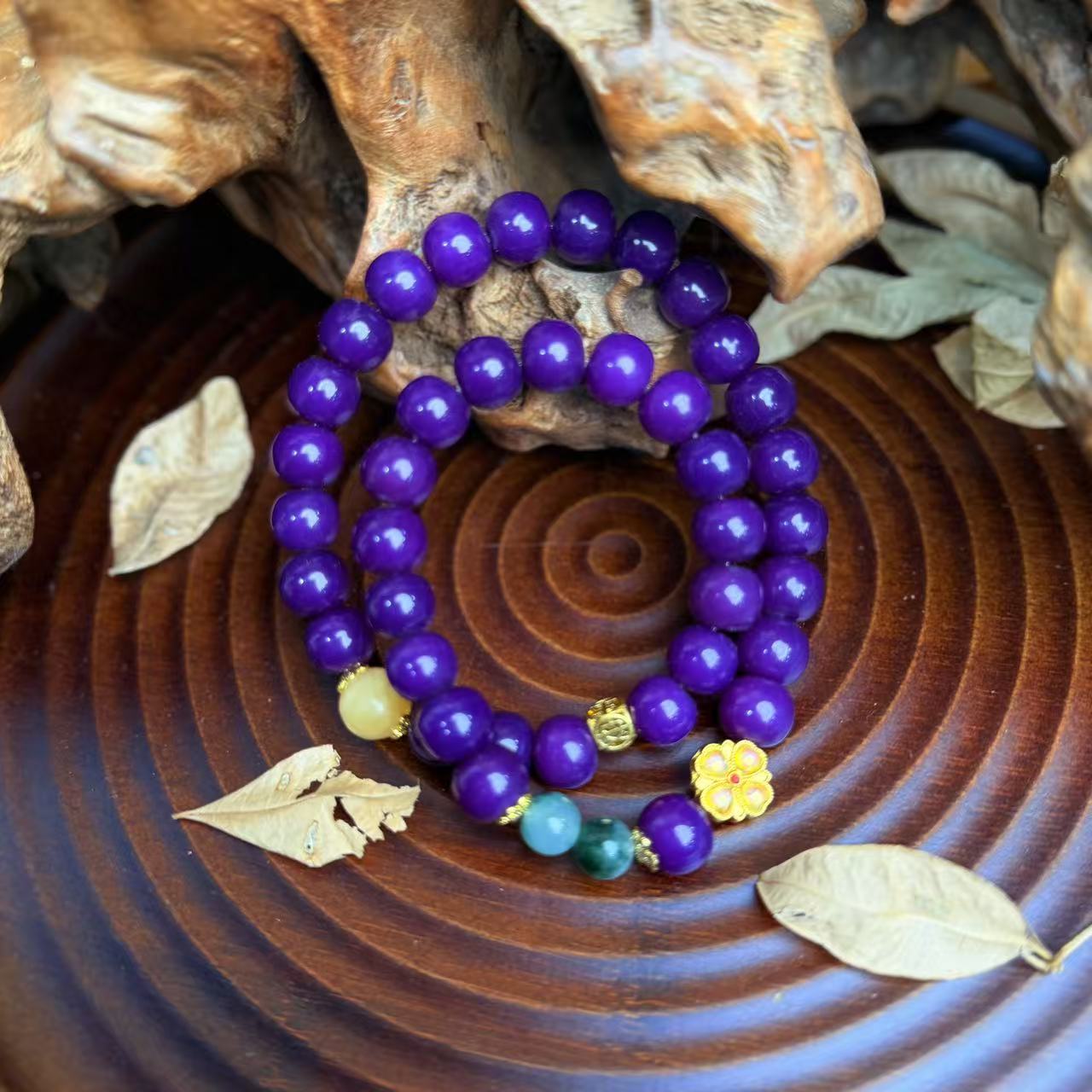 DP 1114-9.0紫色菩提+四叶草配饰紫菩提（无礼盒）