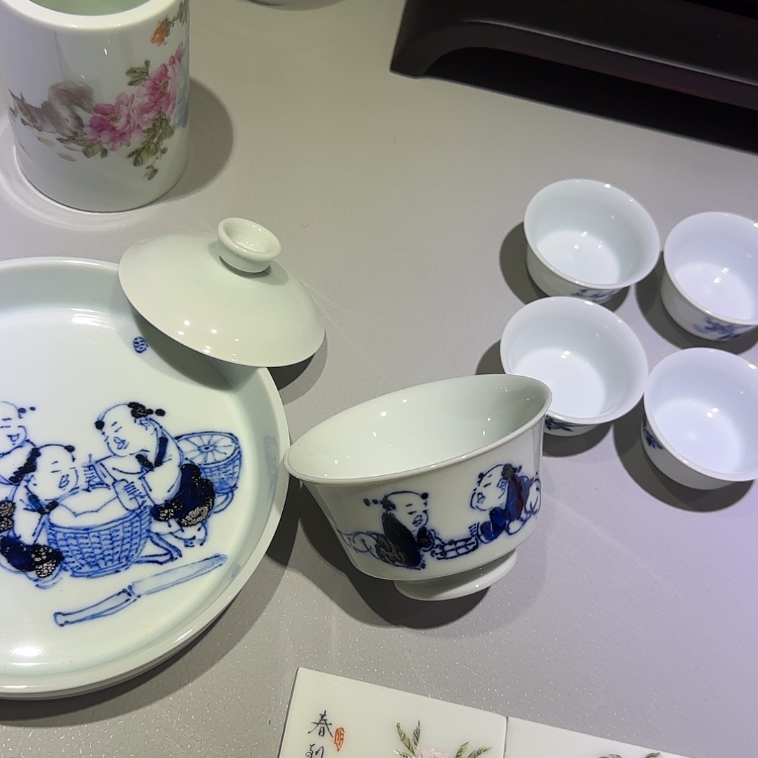 瓷片风***馆陶瓷作品手绘作品