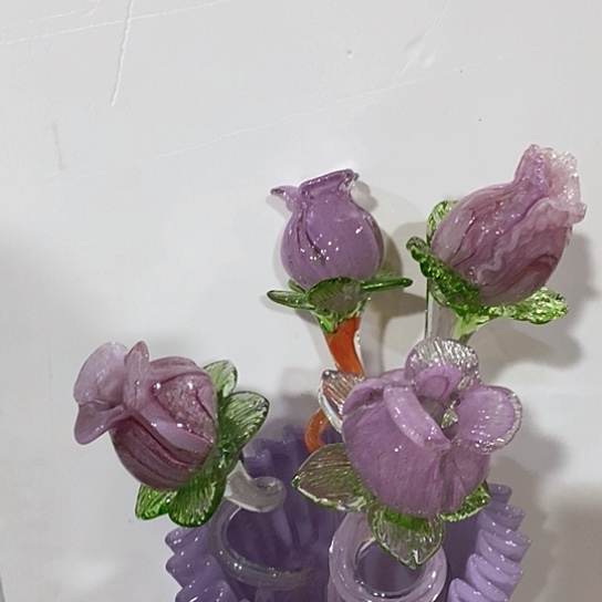 琉璃高度45厘米套四玫瑰花夜光