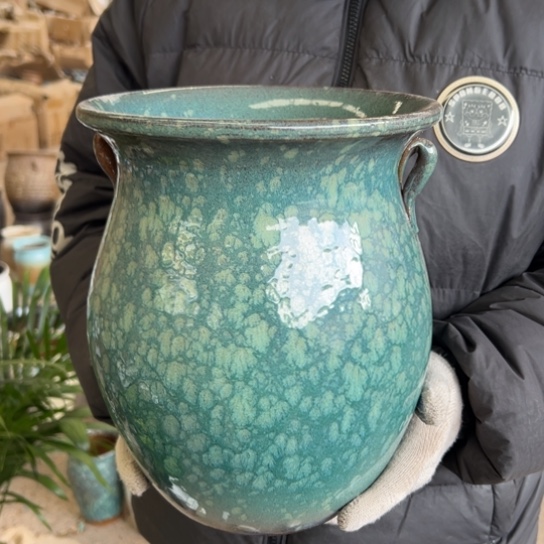 紫砂花盆高28口21—————