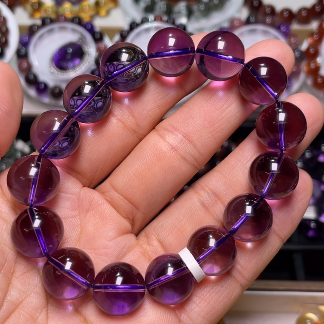 水晶手链未镶嵌巴西紫水晶