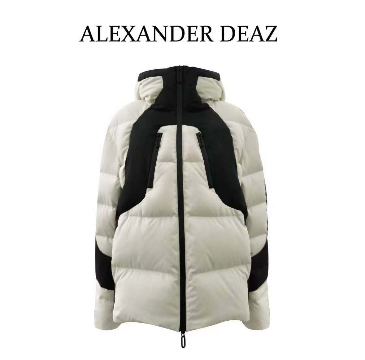 【CA】新款熊猫拼色休闲连帽情侣绒外套Y3047