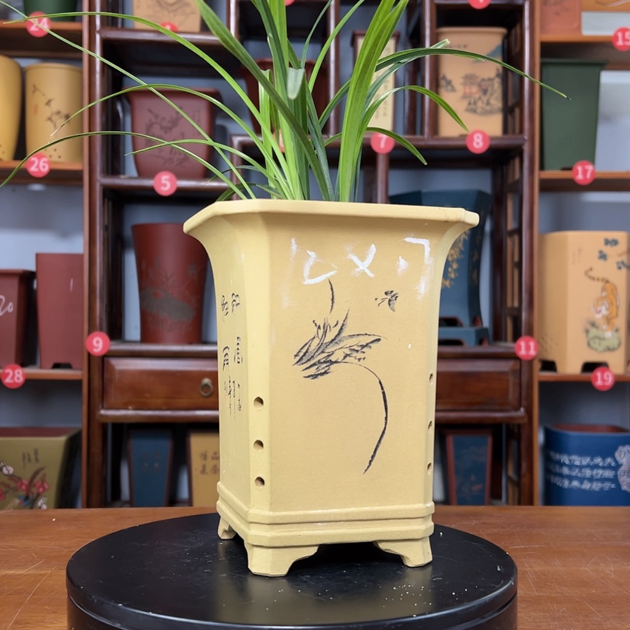 【闪购商品】紫砂花盆周之夏精品紫砂花盆