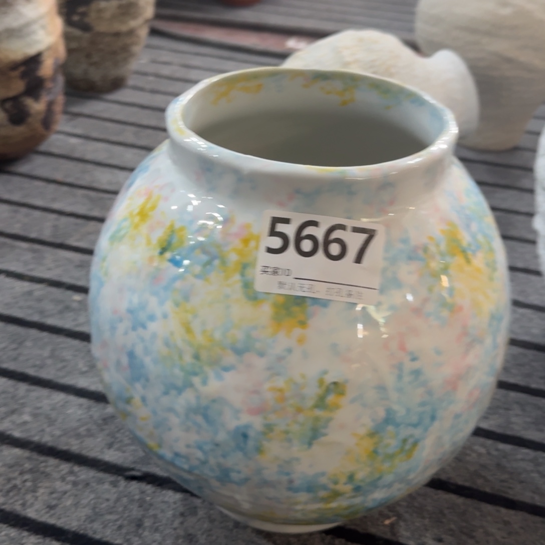 红***的陶摆件景德镇高温花瓶编码5667高27口14默认无孔