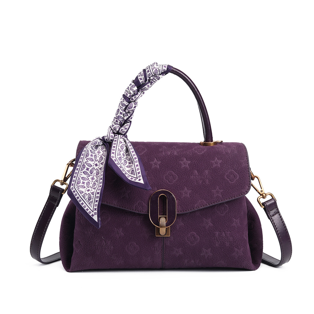 紫色气质轻奢时尚百搭斜挎包8231紫气东来