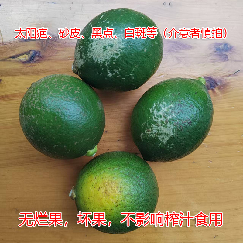 （次果福利）新鲜柠檬现摘鲜发青柠檬万州青柠奶茶榨汁暴打柠檬