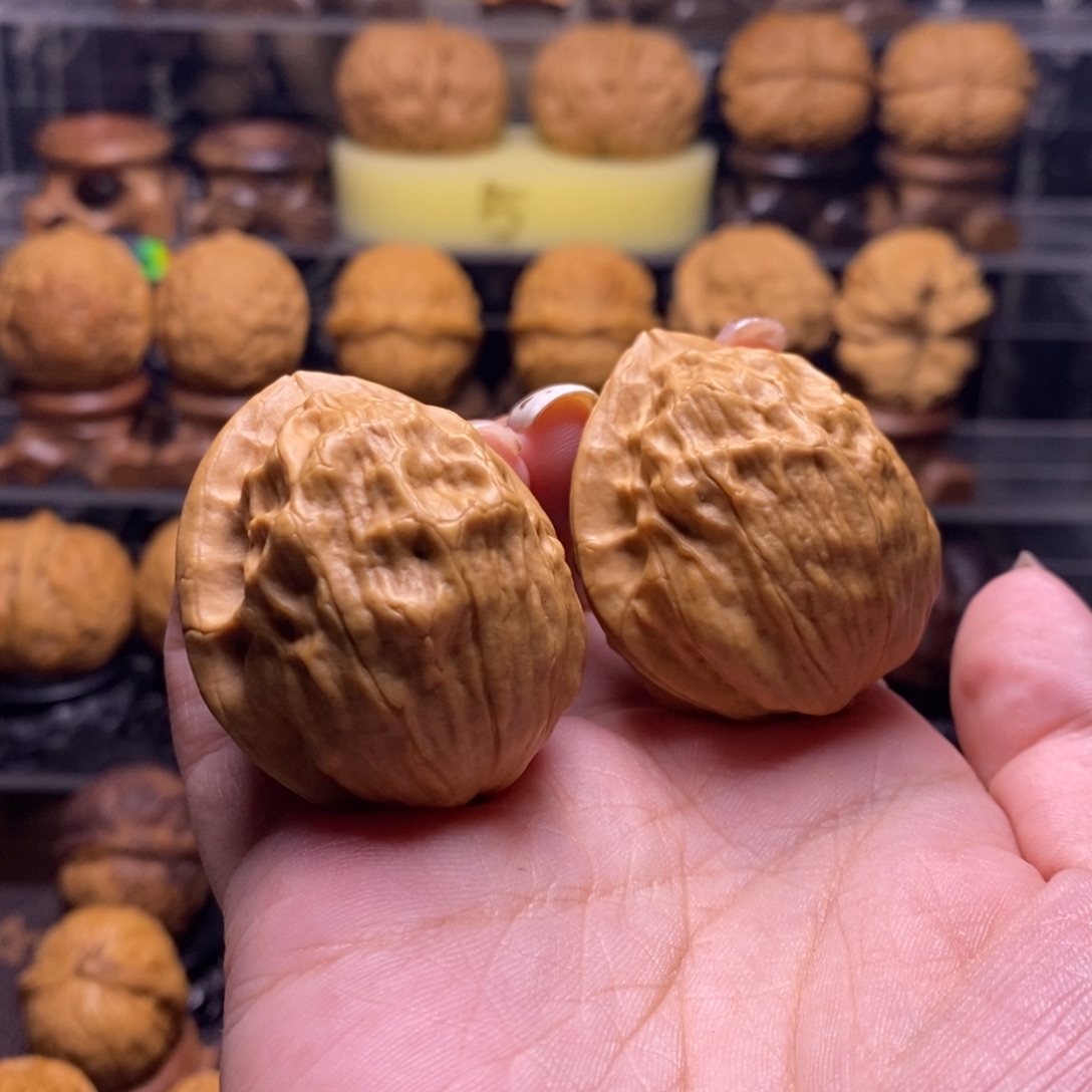 文玩核桃把件Z2荷叶金蟾37尺